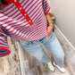 Boardwalk Babe Top - Red/Blue