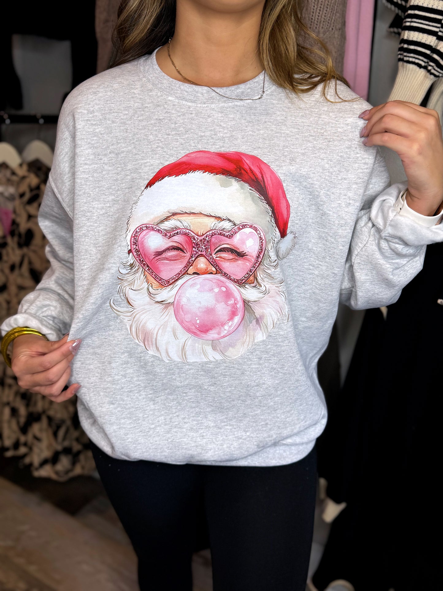 Bubblegum Santa Sweatshirt