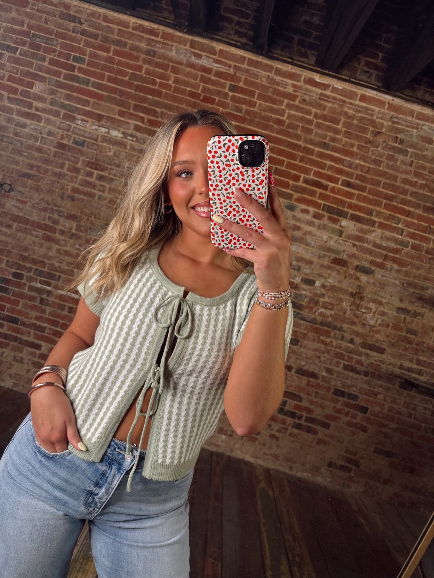 Sage + Sweet Tie Top