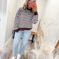 Sweet Seasons Sweater - Blue/Brown