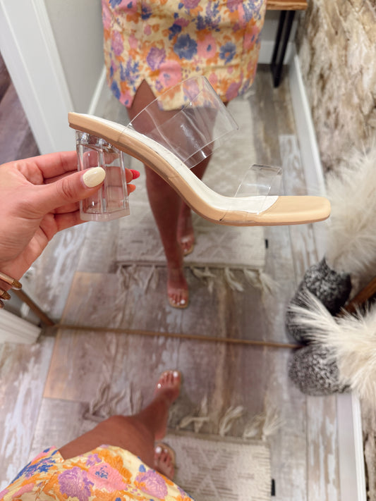 Mia Clear Block Heels
