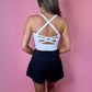 Kendall Cross Back Cami - White