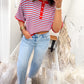 Boardwalk Babe Top - Red/Blue