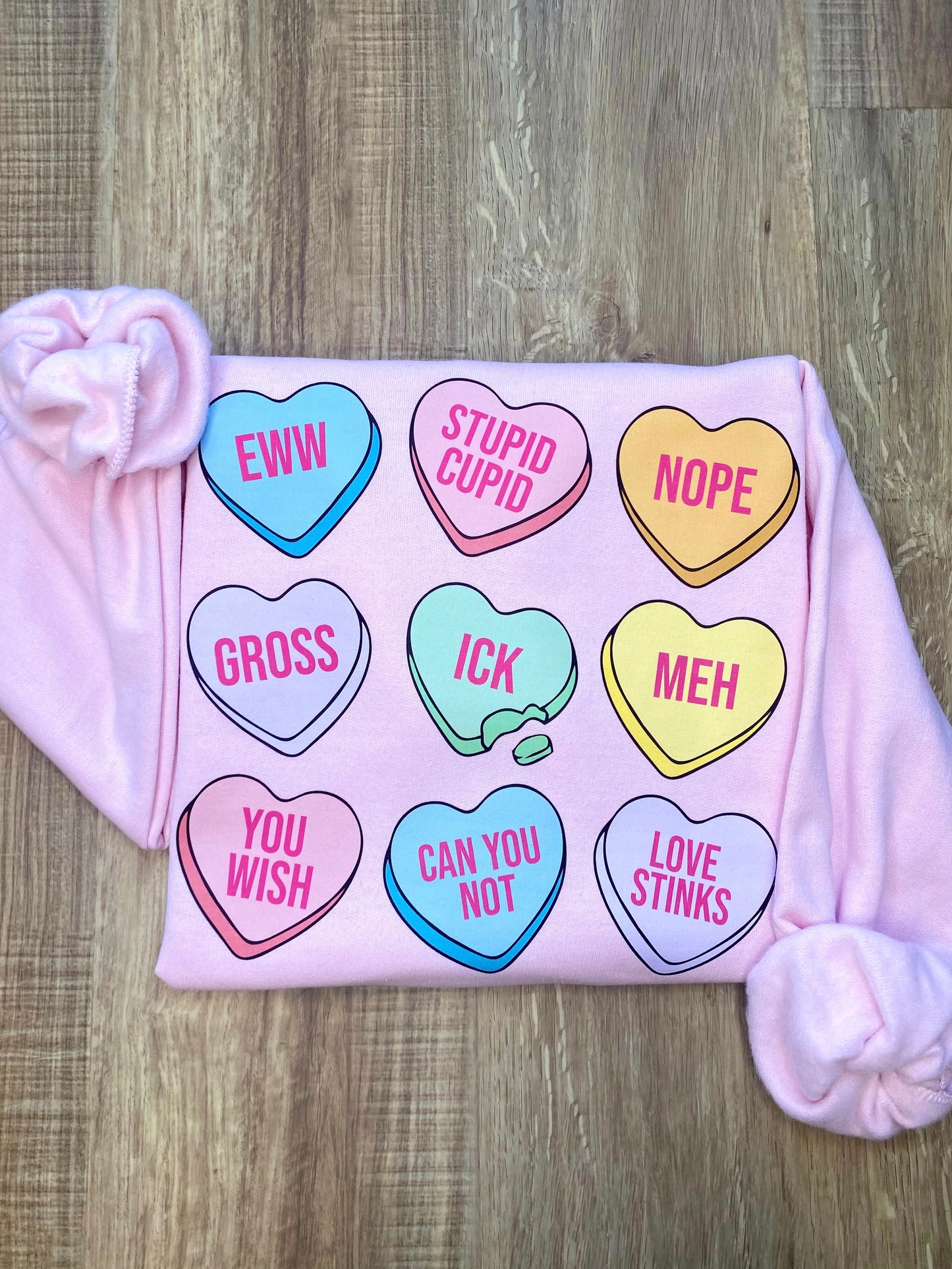 Anti-Valentine Candy Hearts Sweatshirt