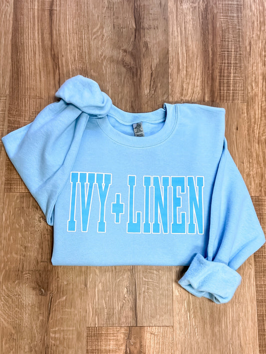 Blue Print Logo Sweatshirt - Blue