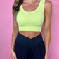 Tatum Cropped Tank - Lime