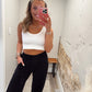 Tatum Cropped Tank - White