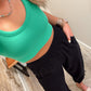 Tatum Cropped Tank - Kelly Green