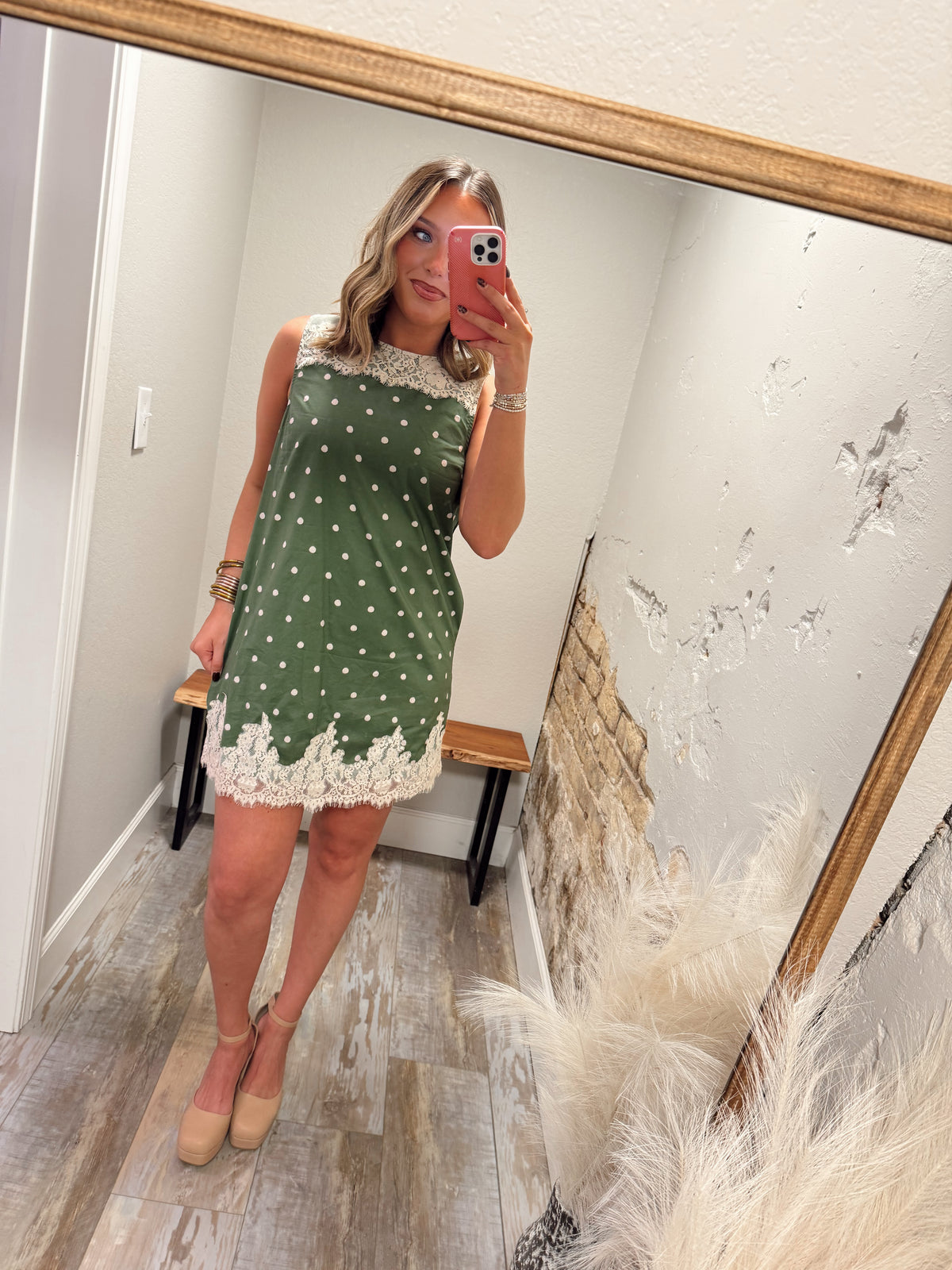 Mia Polka Dot Mini - Olive
