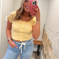 Scallop Sweetheart Tee - Yellow