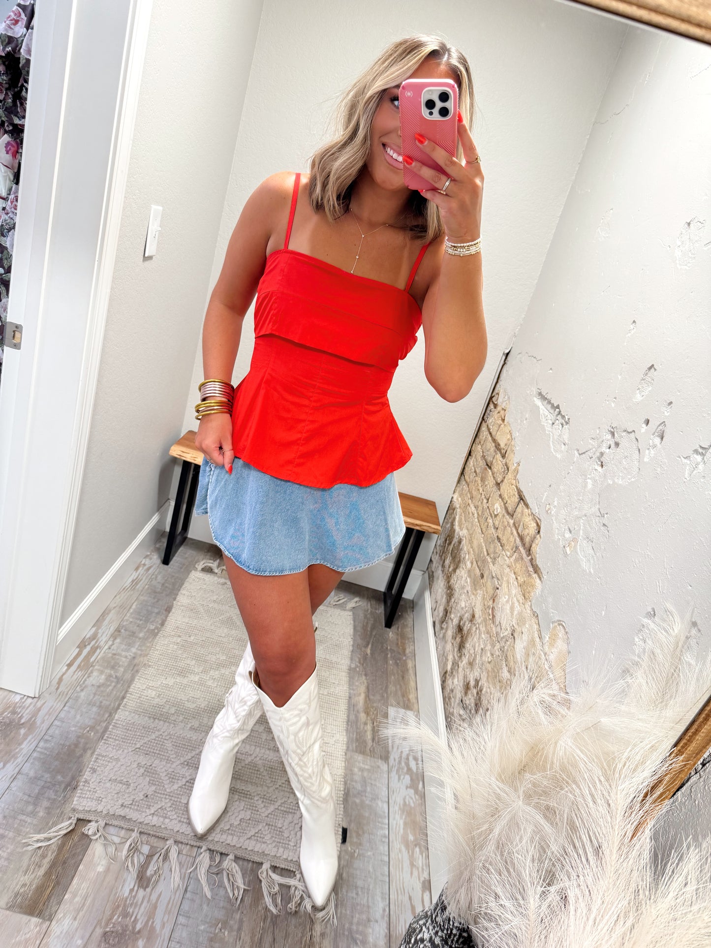 Oxford Nights Tank - Red