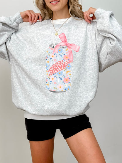 Floral Mtn Dew Soda Can Sweatshirt