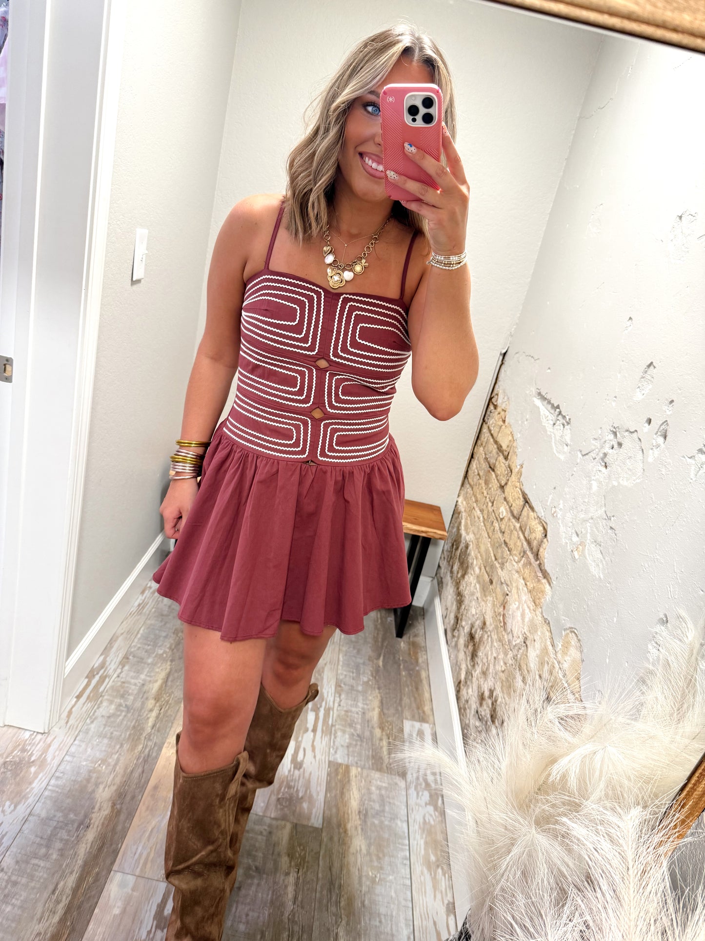 Maroon Muse Dress
