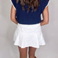 Daisy Duke Denim Skort - White