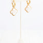 Pearl Clover Hoop Earring