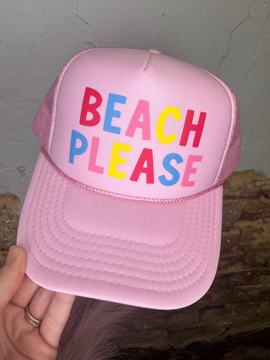 Beach Please Trucker Hat