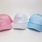 Embroidered Bow Trucker Hat - Lt Pink