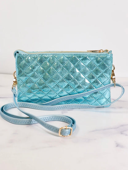 Claire Wristlet/Crossbody - Aqua