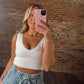 Tori Lace Tank - White