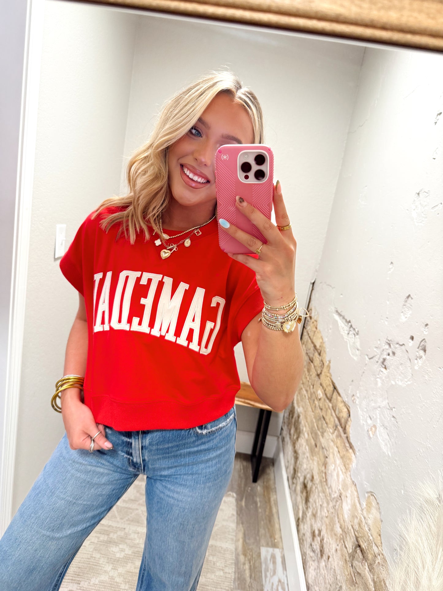 Cozy Gameday Sweater - Red
