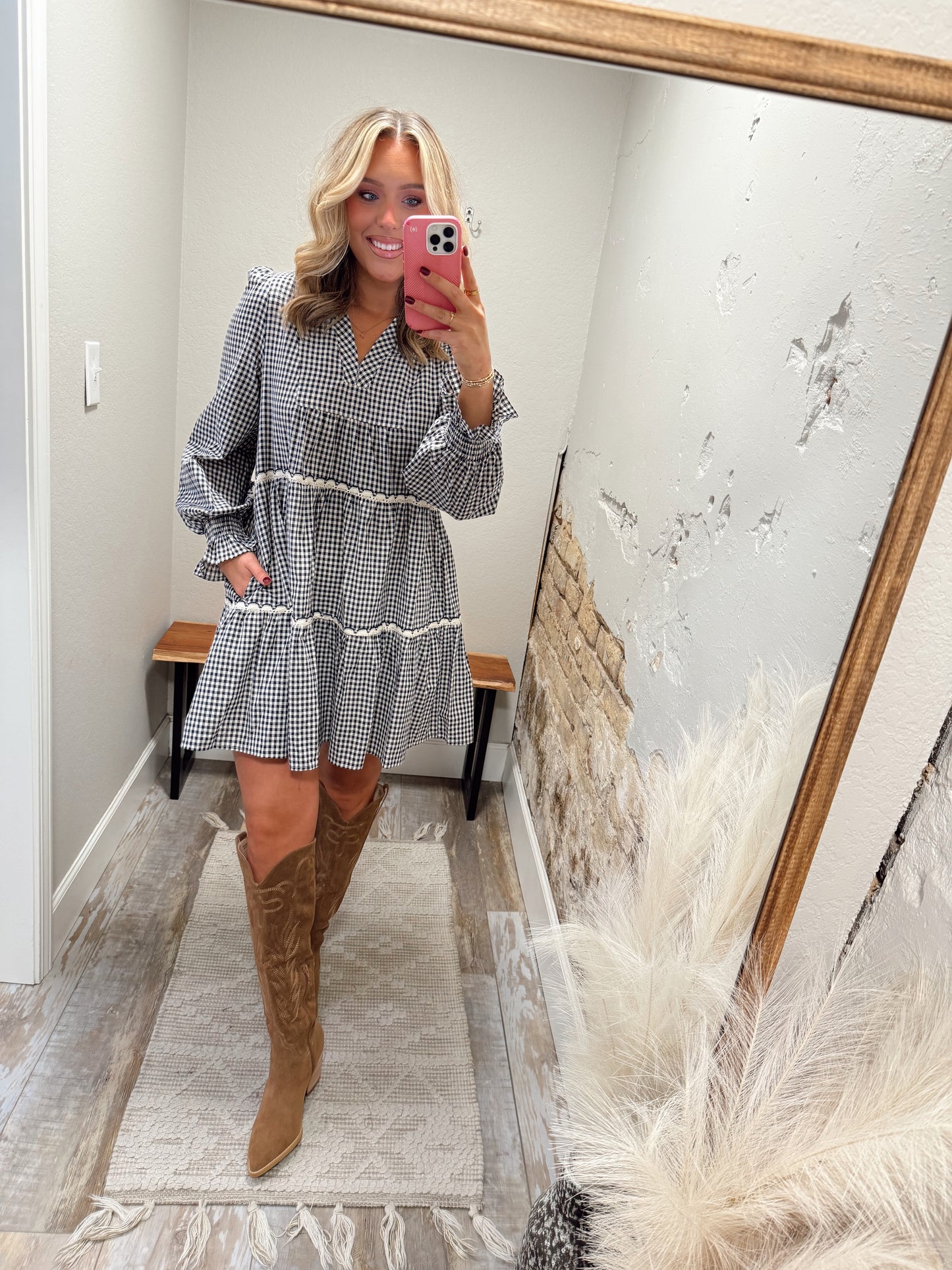 Gingham Sweetheart Dress