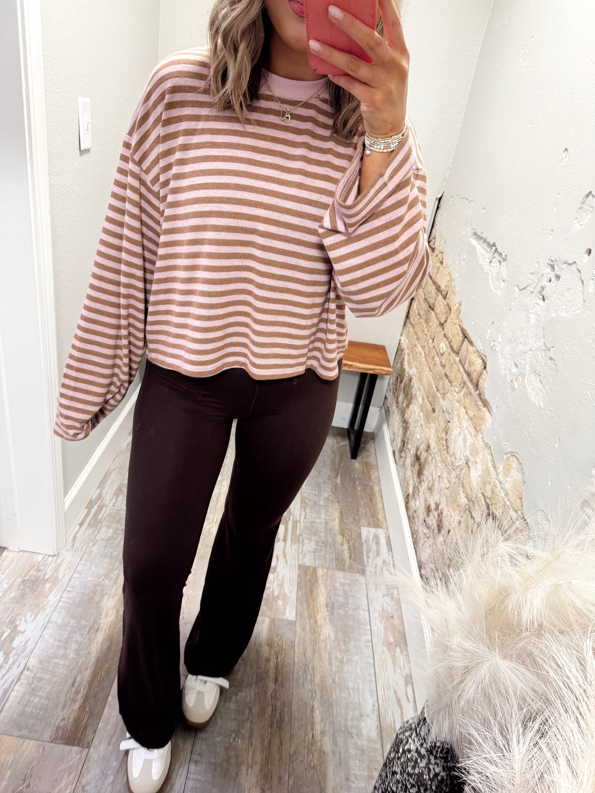 Daydream Strip Top - Pink/Brown