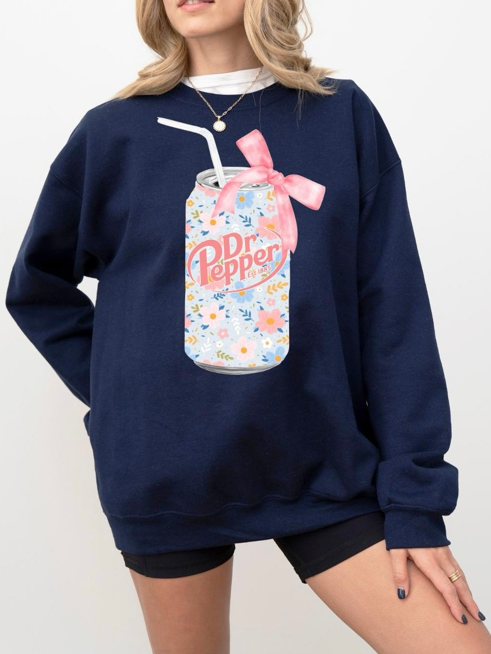 Floral Dr Pepper Soda Can Sweatshirt