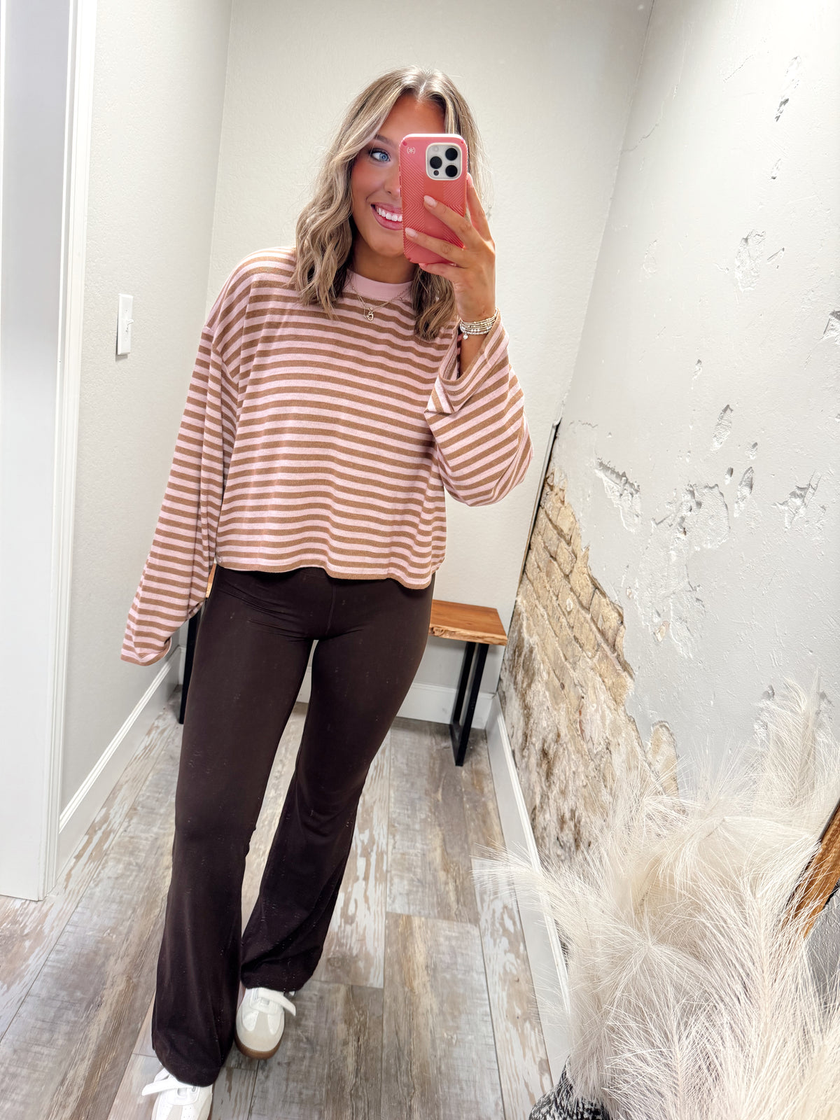 Daydream Strip Top - Pink/Brown