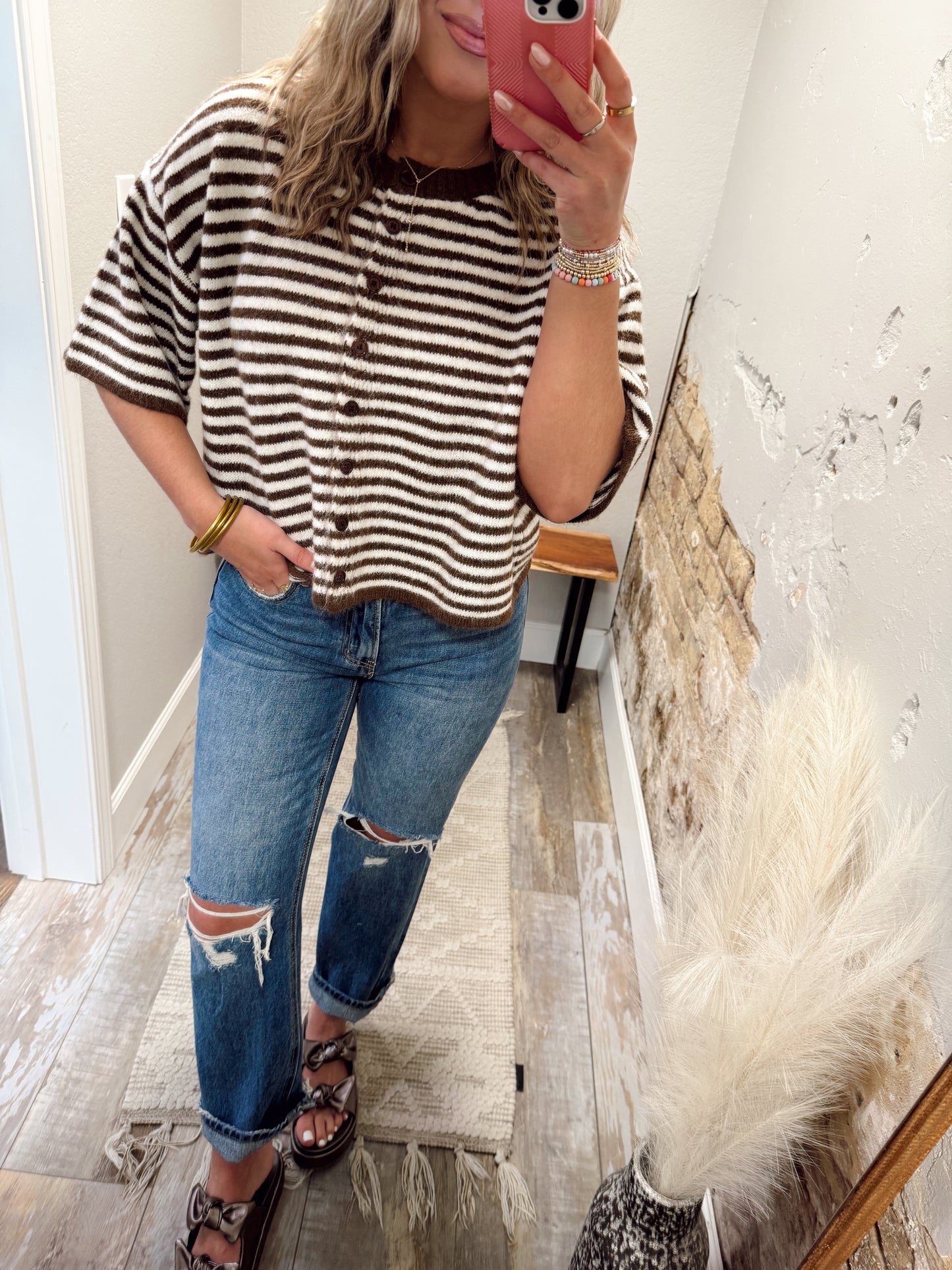 Sweet Spring Cardigan - Brown