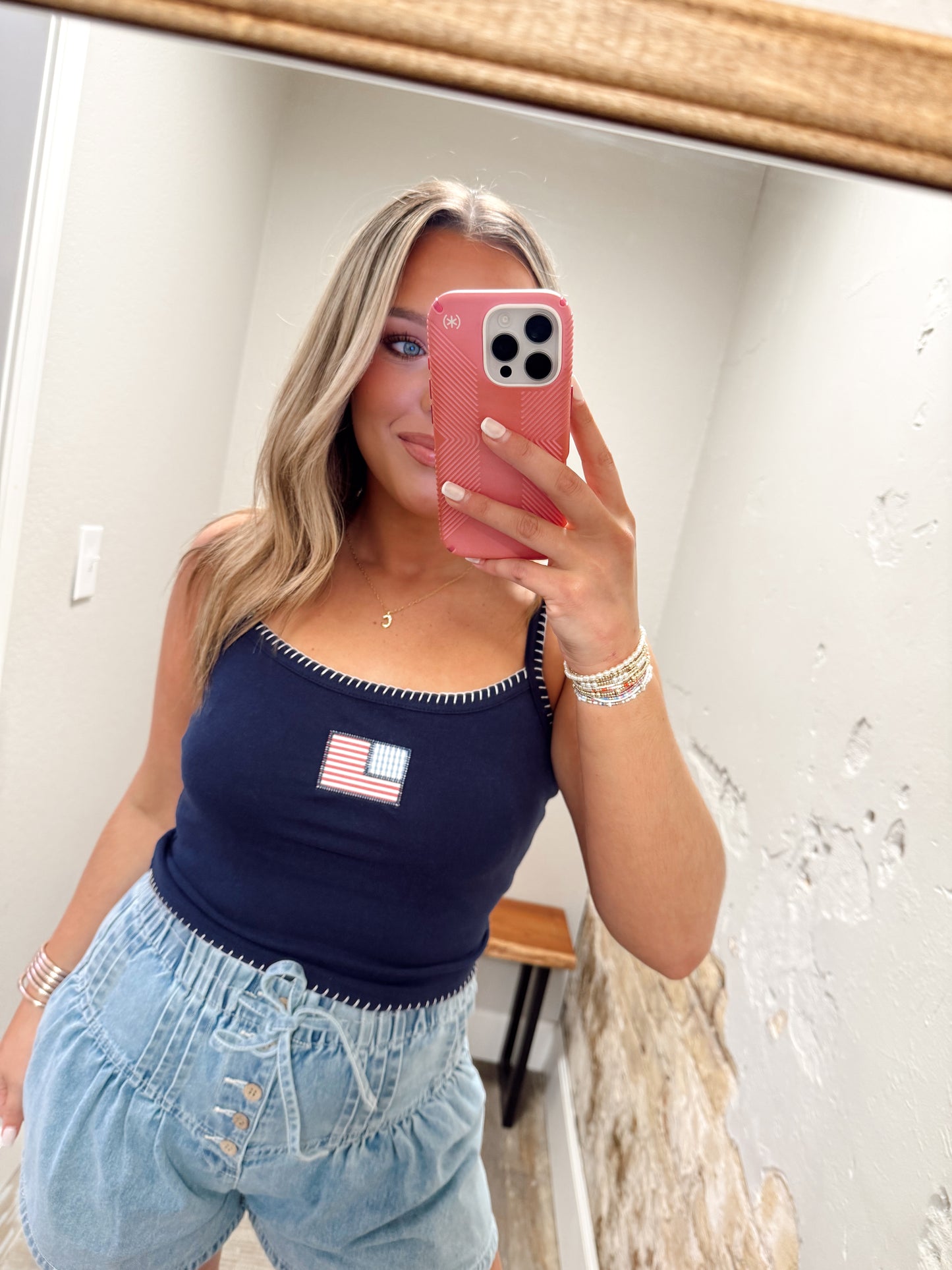American Babe Tank - Navy