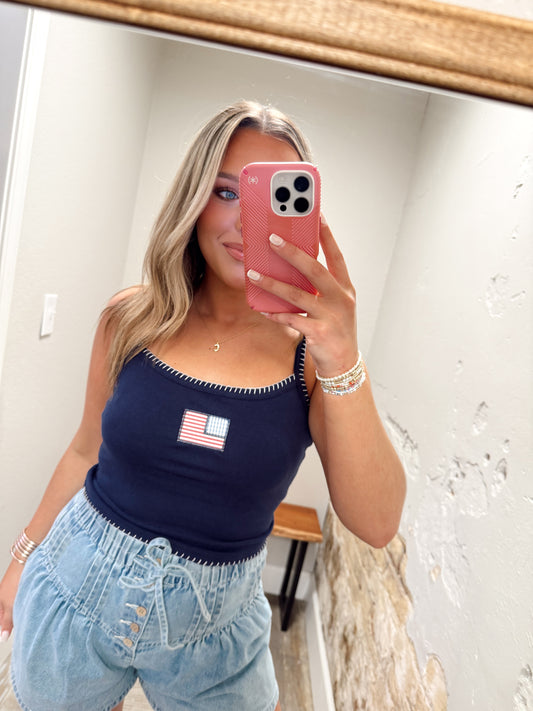 American Babe Tank - Navy