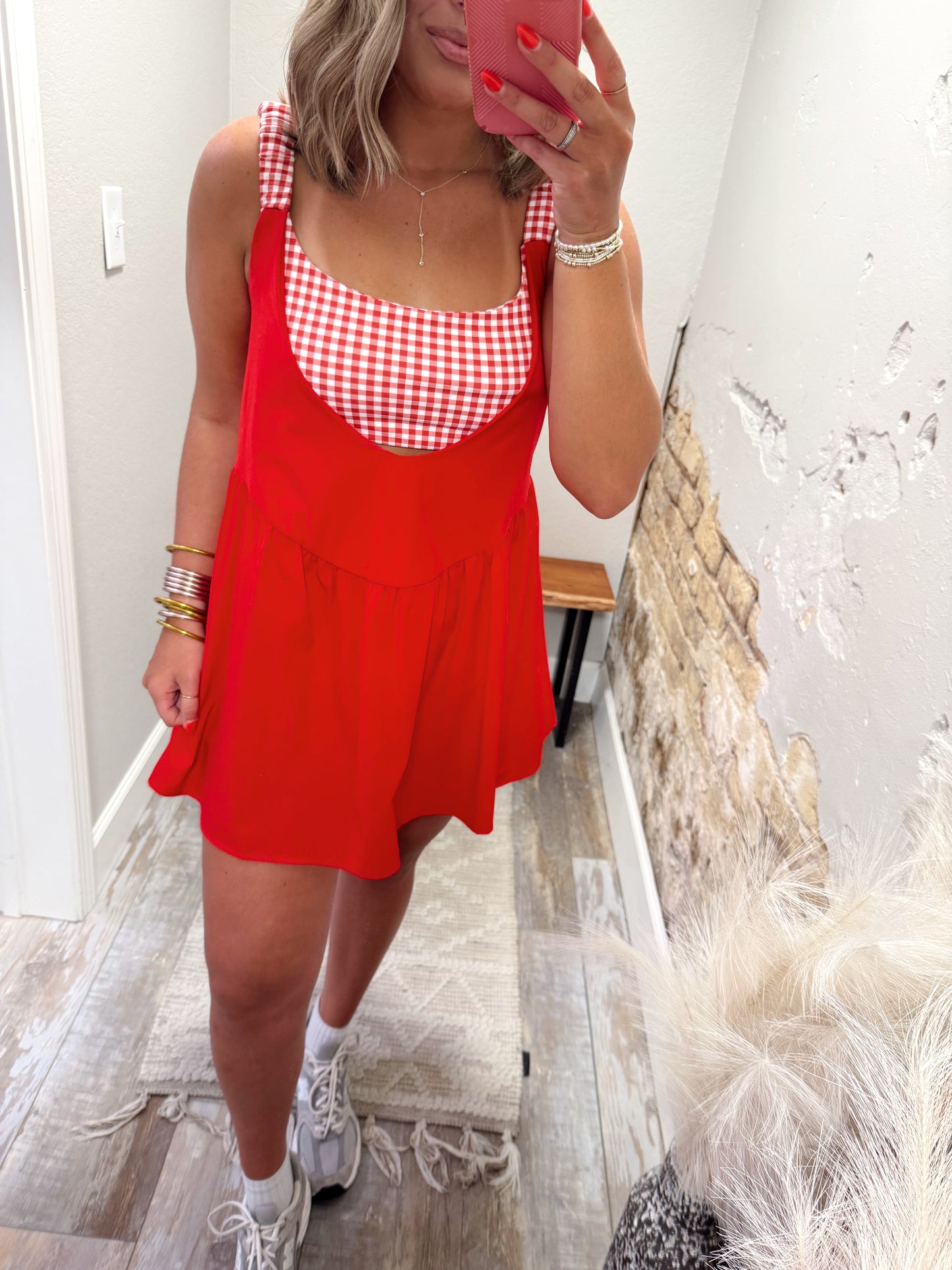At The Grove Active Dress - Red