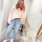 Sweet Seasons Sweater - Pink/White