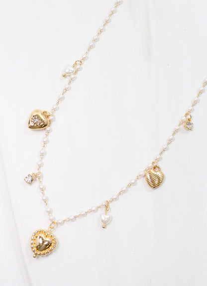 Demi Pearl Charm Necklace