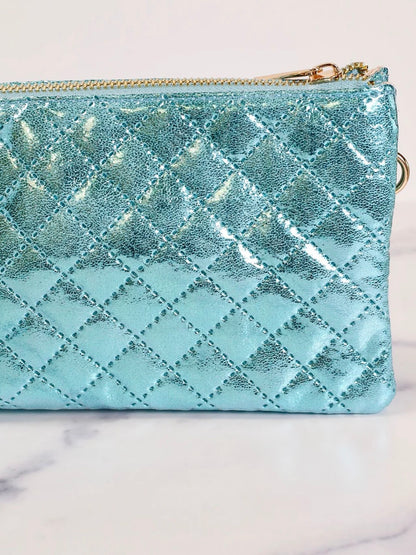 Claire Wristlet/Crossbody - Aqua