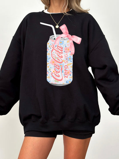 Floral Coke Zero Soda Can Sweatshirt