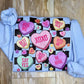 Retro Candy Hearts Sweatshirt