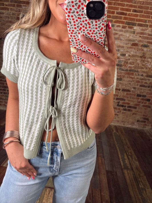 Sage + Sweet Tie Top
