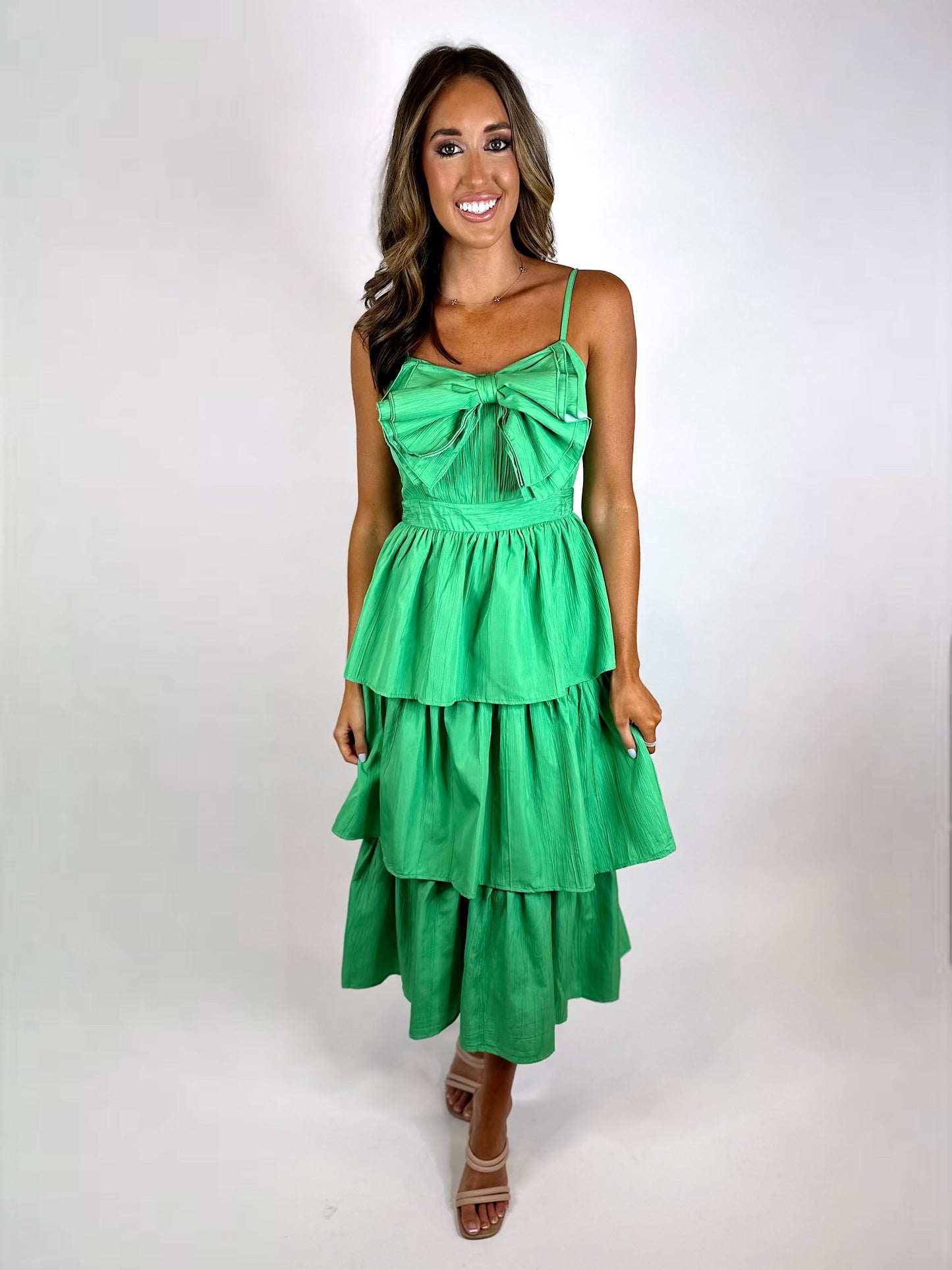 With Love Midi Dress - Kelly Green