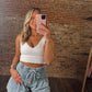 Tori Lace Tank - White
