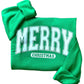 Merry Christmas Varsity Crewneck Sweatshirt