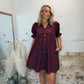 Vintage Mini Dress - Maroon