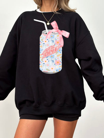 Floral Mtn Dew Soda Can Sweatshirt