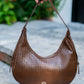 Winslow Curved Bag - Woven Chocolate