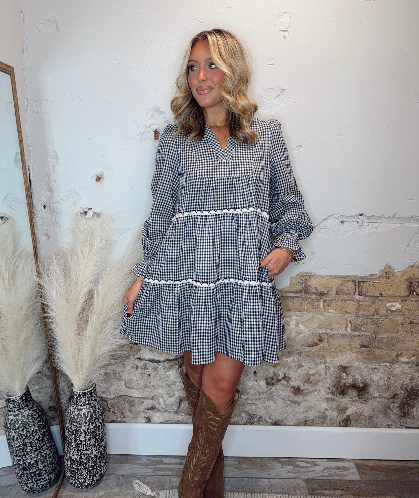 Gingham Sweetheart Dress