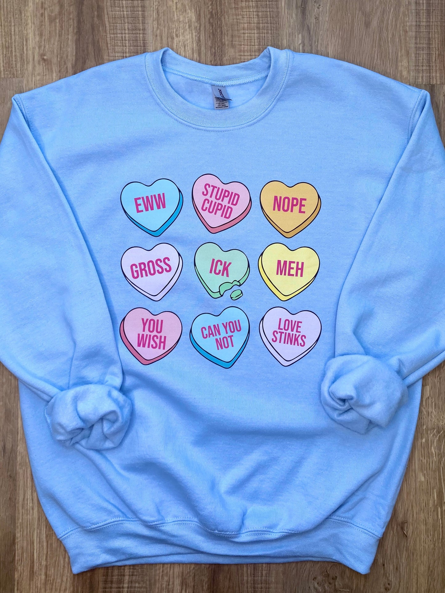 Anti-Valentine Candy Hearts Sweatshirt