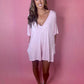 Hotshot Oversized Romper - Baby Pink