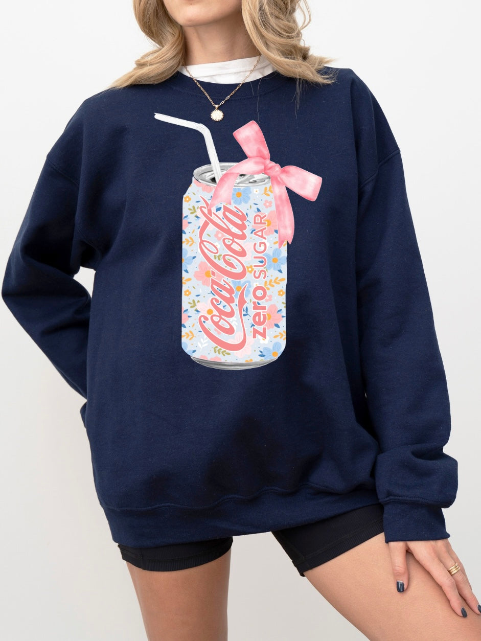 Floral Coke Zero Soda Can Sweatshirt