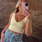 Tori Lace Tank - Butter