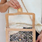 Quinn Quilted Clear Bag - Nude Patent